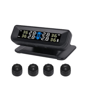 PSC260 Solar Tire Pressure Sensor 300mAh 4.0/5.0 Bluetooth Sensing Monitoring TPMS433.92Mhz External Tire Pressure Sensor 4 Wheel Car/Motoring Ca