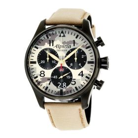 Alpina AL372MLY4FBS6 Startimer Pilot Camouflage Dial Military Green Cordura Nylon Chronograph Watch