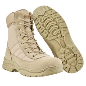 VEVOR Men's Military Tactical Boots, 8 inch Combat Hiking Work Boots, Lightweight & Breathable Side Zipper Motorcycle Interceptor Trooper Boot (Shoe Size: US 11)