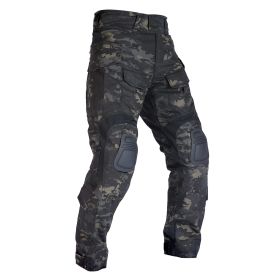 VOTAGOO G3 Combat Pants with Knee Pads Tactical Military Trousers Hunting Multicam Pants for Men Rip-Stop Airsoft Gear (Color: black, size: 36)